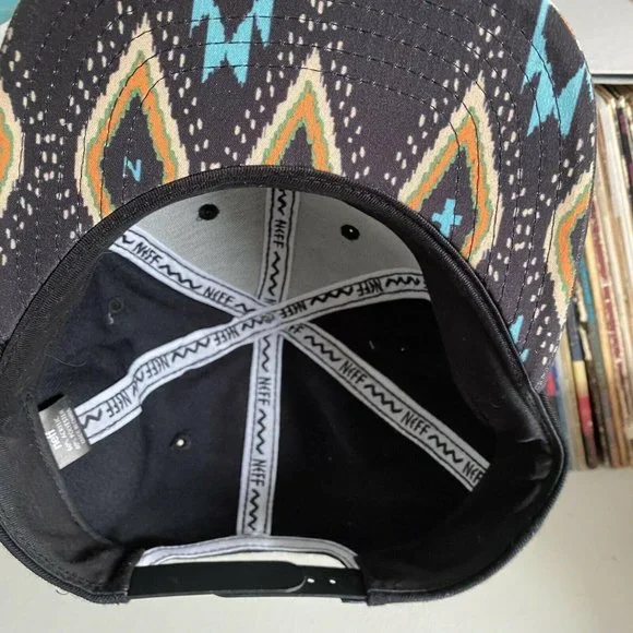 Neff Raised Logo Aztec Tribal Bill Snapback Cap Hat - Picture 5 of 6